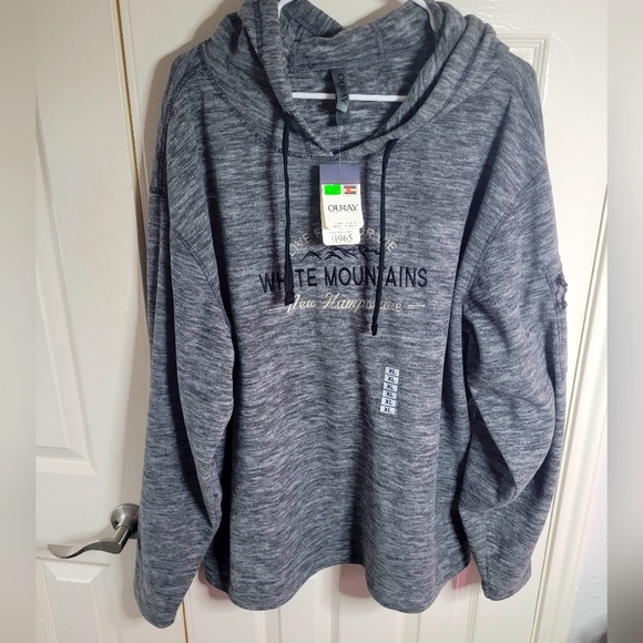 New Ouray sportswear grey hoodie size xl - Picture 1 of 11